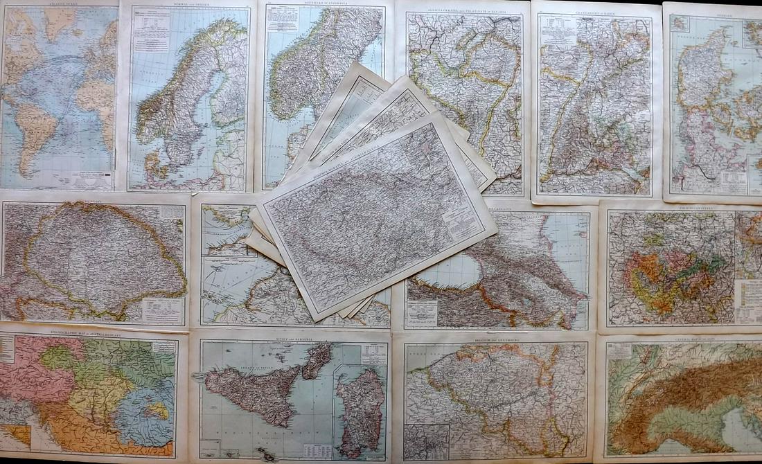 Times Atlas 1895 Mixed Lot of 18 Maps (1 of 6)