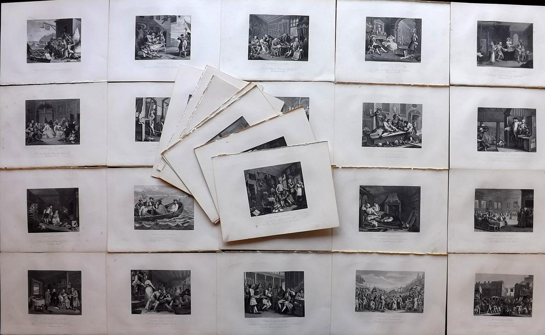 Hogarth, William C1870 Lot of 38 Prints - Sets (1 of 6)