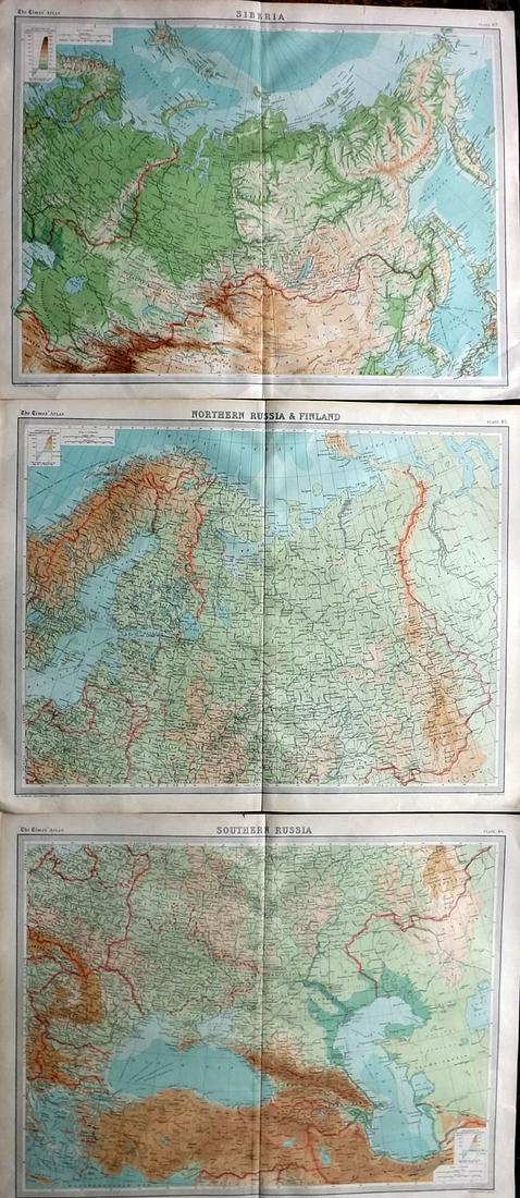 Bartholomew, John 1922 Lot of 3 LG Maps. Russia Finland (1 of 2)
