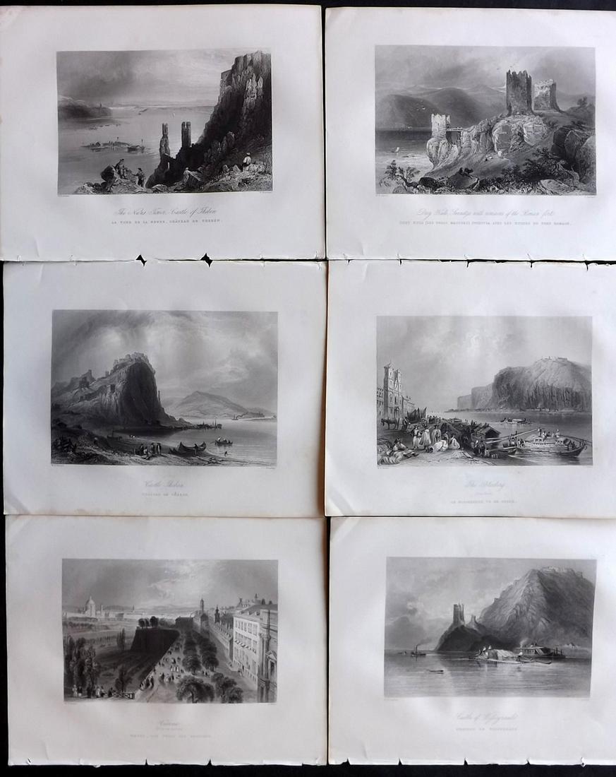 Bartlett, William 1842 Lot of 6 Danube Views: Steel Engravings Published 1842-44, London for "The Danube, its History, Scenery, and Topography..." by William Beattie. Illustrated by William Henry Bartlett. Paper Size: 10.5 x 8 inch (27 x 21cm) Go