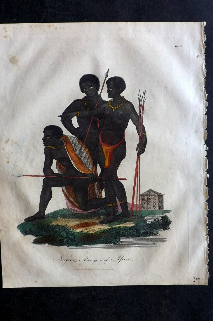 Buffon & Smellie C1821 HCol Print. Africa Natives (1 of 2)