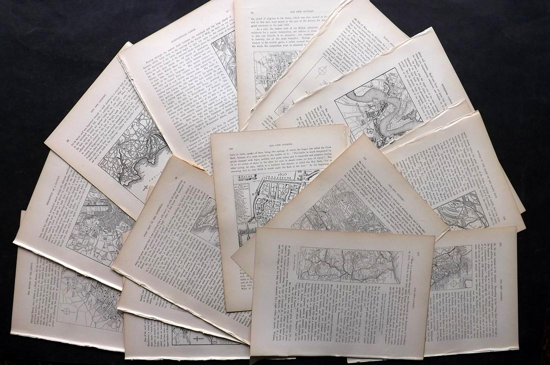 Cassell (Pub) C1890 Lot of 25 Illus. Sheets. British Plans (1 of 2)