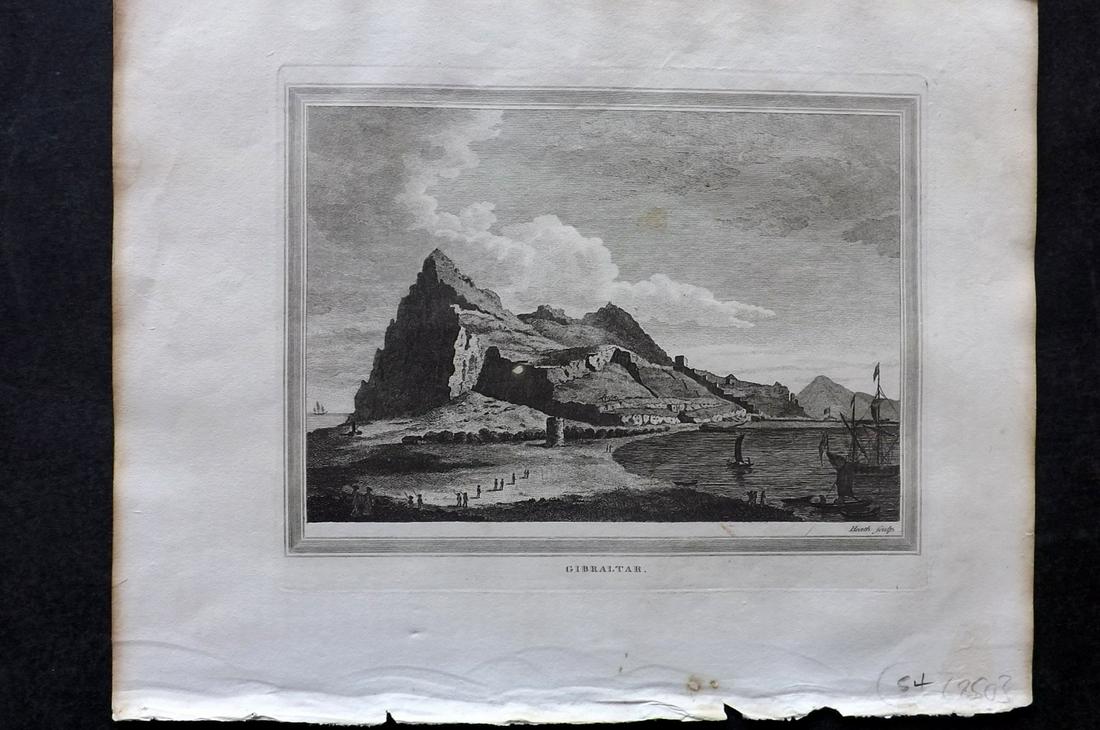 Kelly, Christopher 1816 Print. Gibraltar (1 of 2)