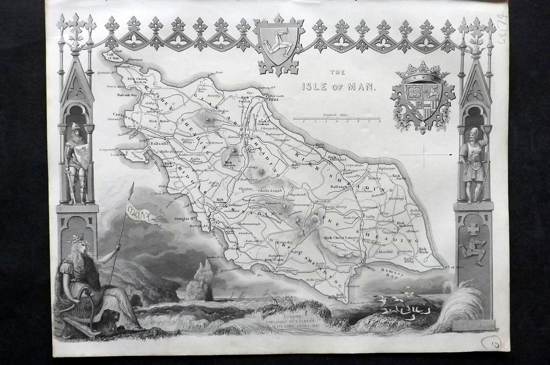 Moule, Thomas C1845 British Map. Isle of Man (1 of 2)