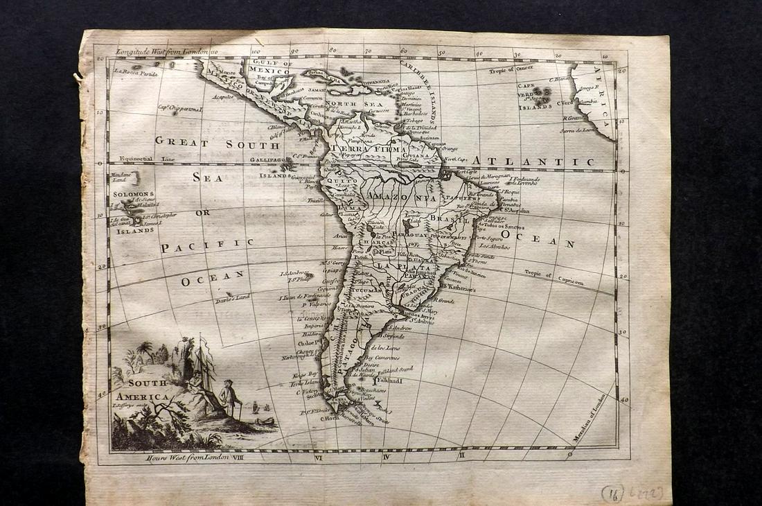 Salmon & Jeffreys 1749 Map. South America (1 of 2)