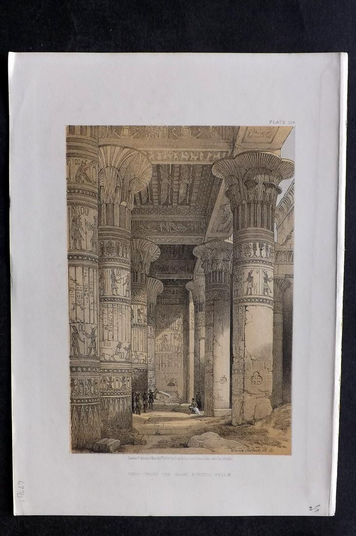 Roberts, David 1856 Print Grand Temple Philae 126 Egypt (1 of 2)