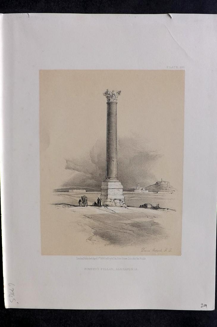 Roberts, David 1856 Pompey's Pillar, Alexandria 130 (1 of 2)