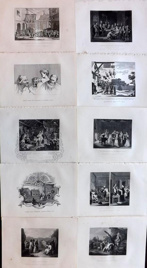 Hogarth, William C1870 Lot of 10 Prints (1 of 2)