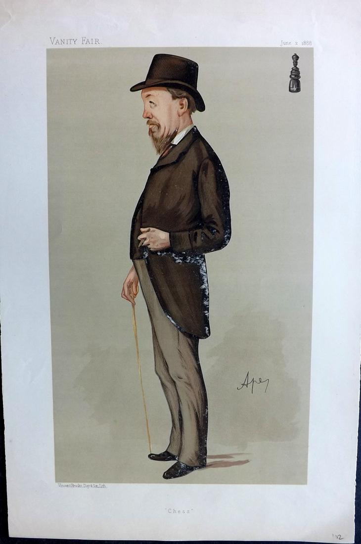 Vanity Fair Print 1888 J. .H. Blackburne, Chess (1 of 1)