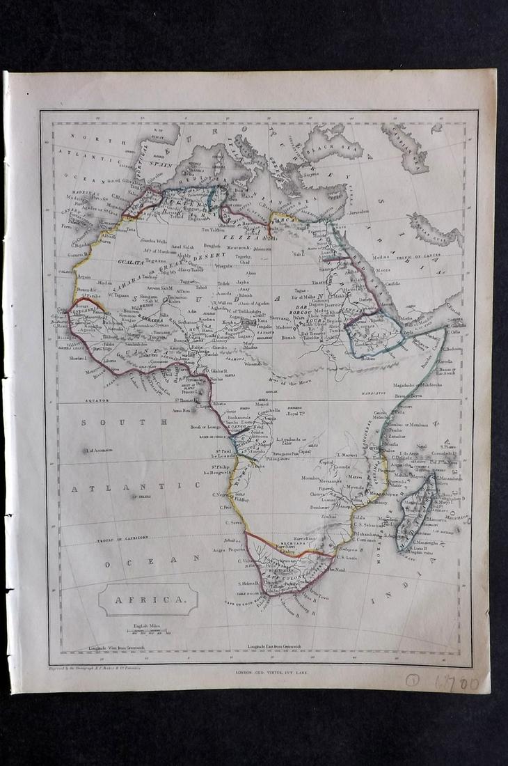 Barclay & Becker C1845 Map. Africa Continent (1 of 2)