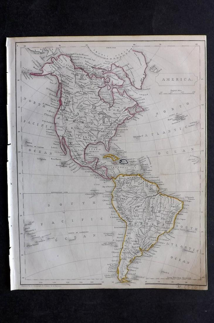 Barclay & Becker C1845 Map. America Continent (1 of 2)