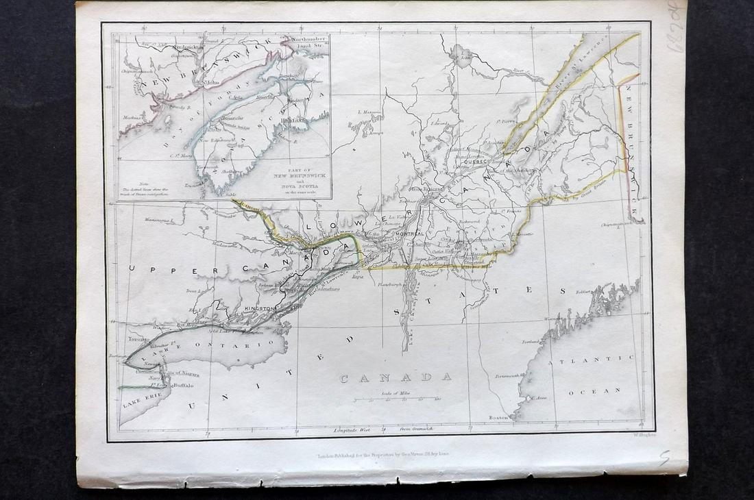 Barclay & Becker C1845 Map. Canada (1 of 2)