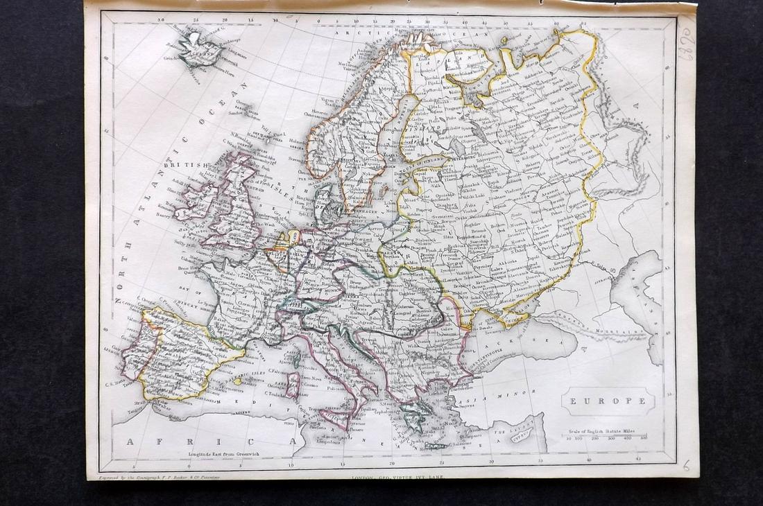 Barclay & Becker C1845 Map. Europe (1 of 2)