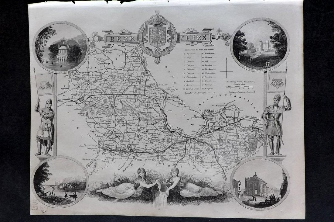 Moule, Thomas C1845 British Map. Berkshire (1 of 2)