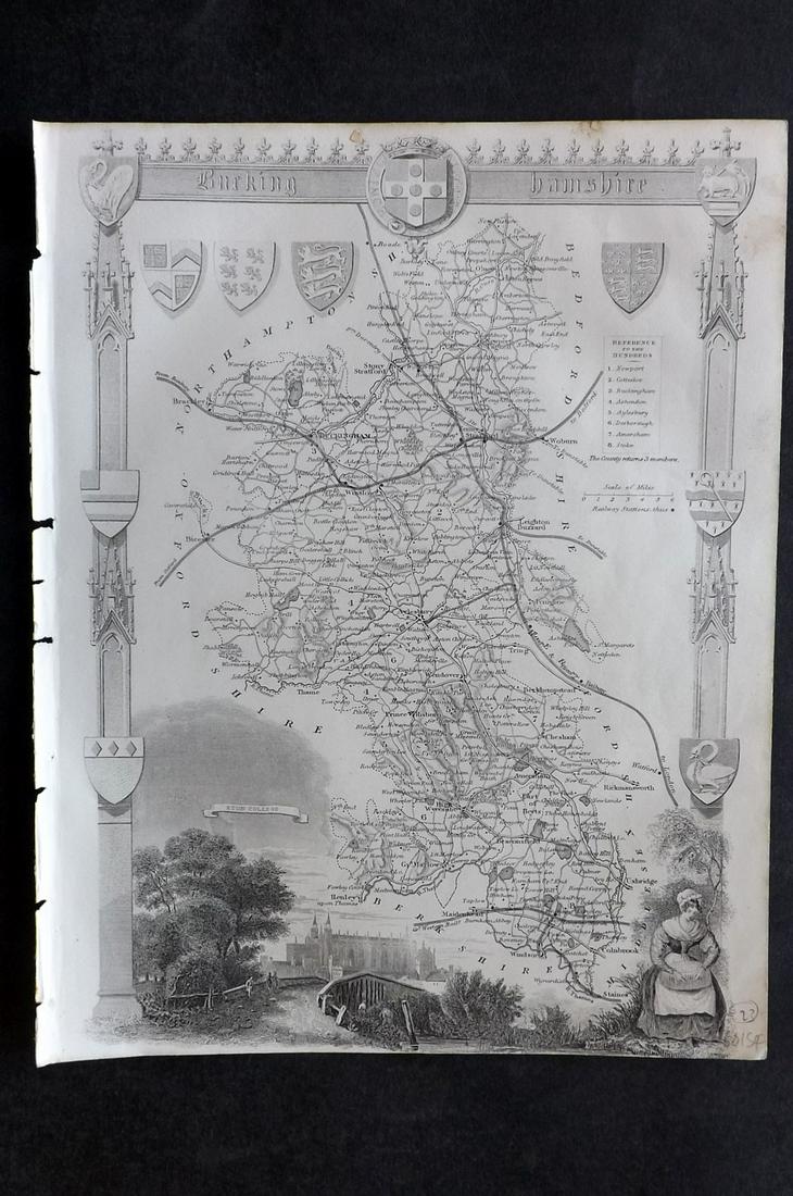 Moule, Thomas C1845 British Map. Buckinghamshire (1 of 2)