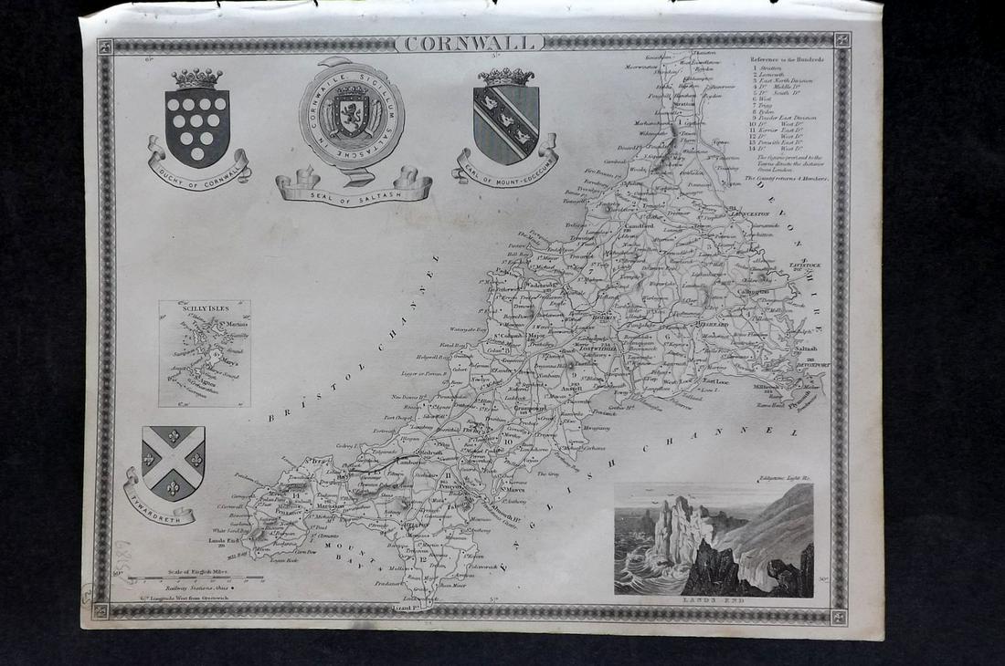 Moule, Thomas C1845 British Map. Cornwall (1 of 2)
