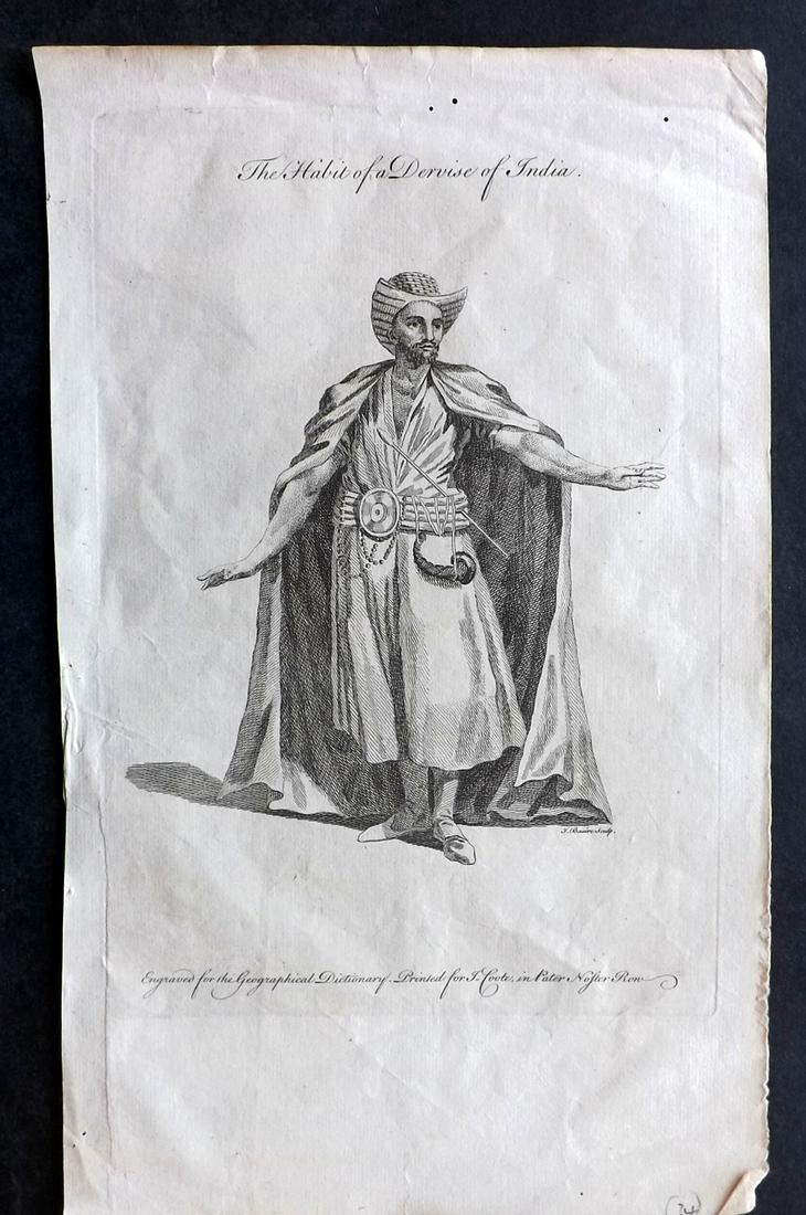 Coote, John 1760 Folio Costume Print. India (1 of 2)