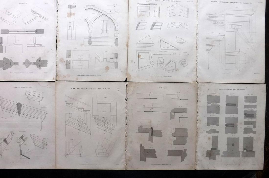 Nicholson, Peter 1847 Lot of 8 Building/Architecture (1 of 2)