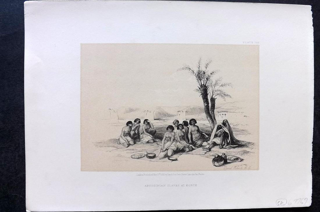 Roberts, David 1856 Print. Abyssinian Slaves, Korth 152 (1 of 2)