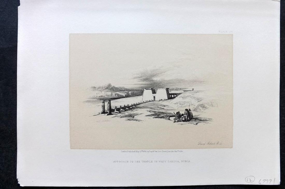 Roberts, David 1856 Print. Temple of Wady Saboua 156 (1 of 2)