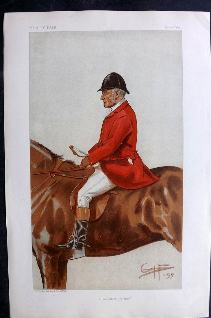 Vanity Fair Print 1899 William Ward Tailby, Foxhunter: Chromolithograph Published 1869-1914, London for "Vanity Fair" Paper Size: 15 x 10 inch (38 x 25cm) Good Condition