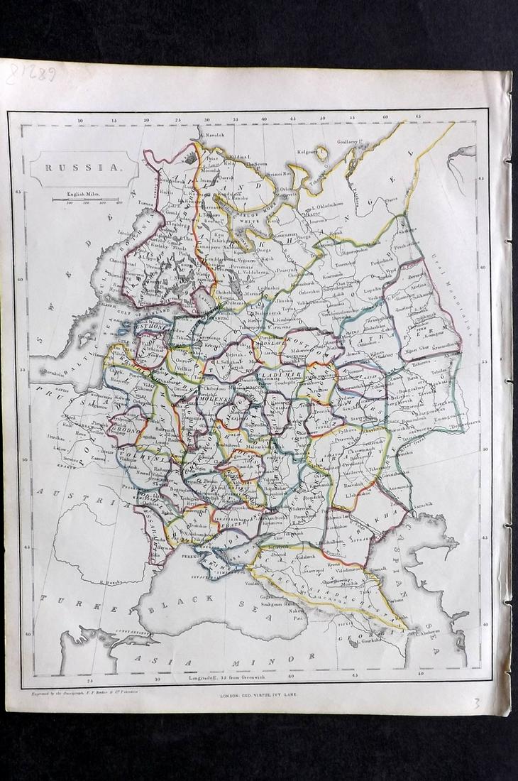 Barclay & Becker C1845 Map. Russia (1 of 2)