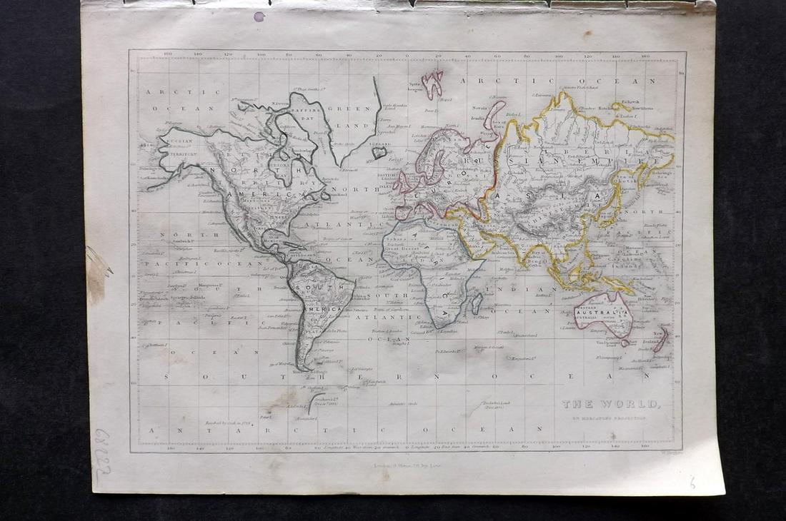 Barclay & Becker C1845 Map. World of Mercators (1 of 2)