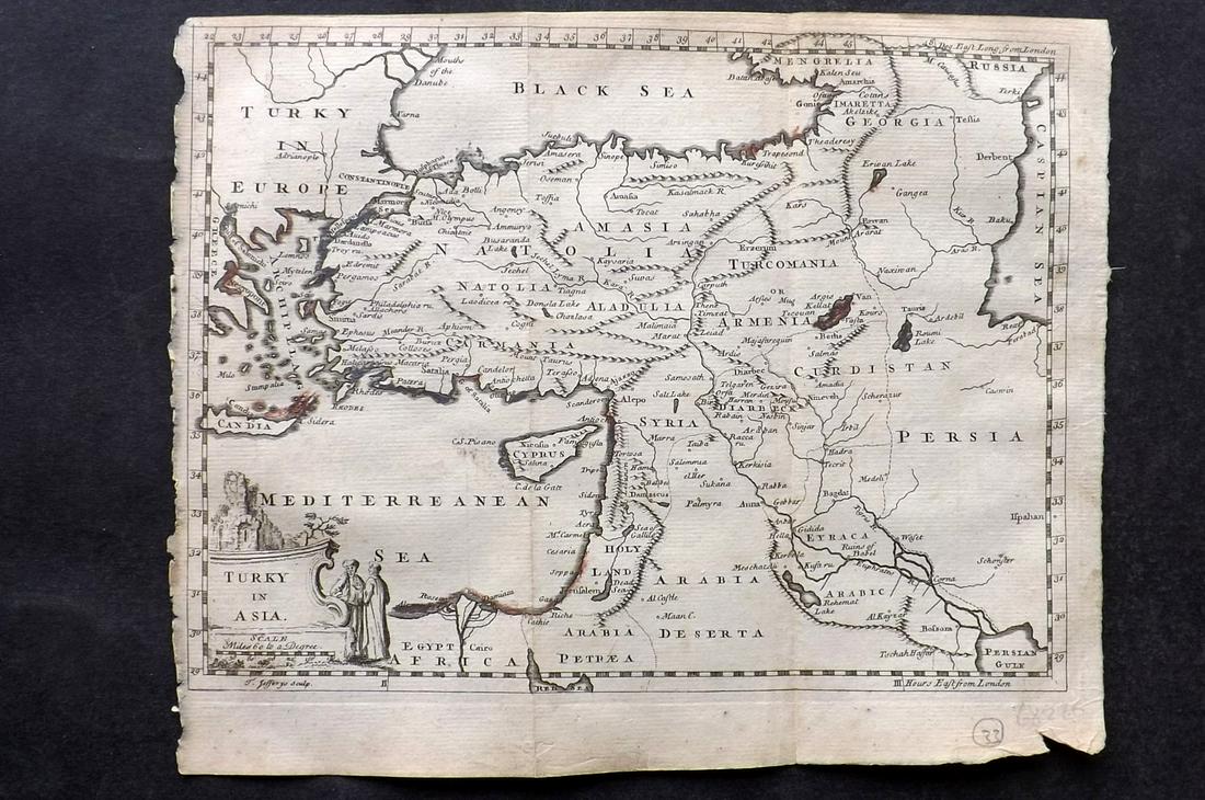 Salmon & Jeffreys 1749 Map. Turkey in Asia (1 of 2)