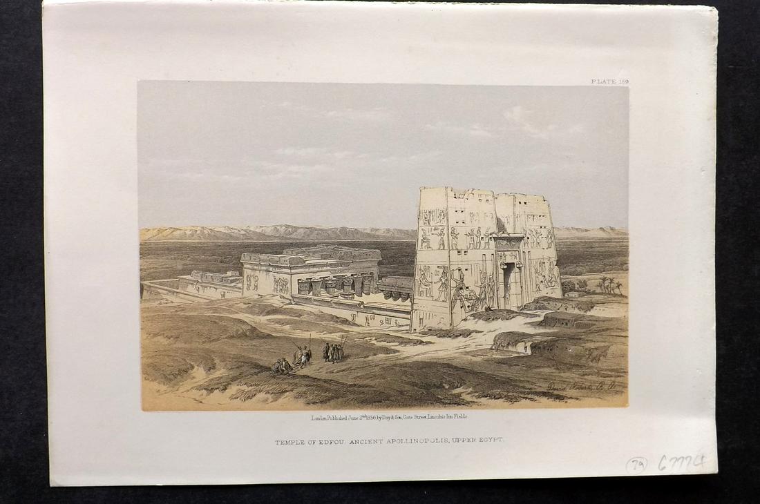 Roberts, David 1856 Print. Temple of Edfou 159 Egypt (1 of 2)
