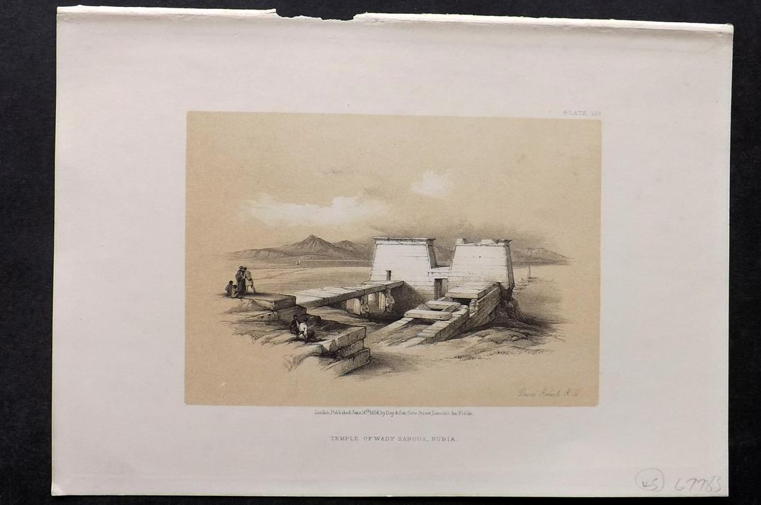 Roberts, David 1856 Print. Temple of Wad Saboua 168 (1 of 2)