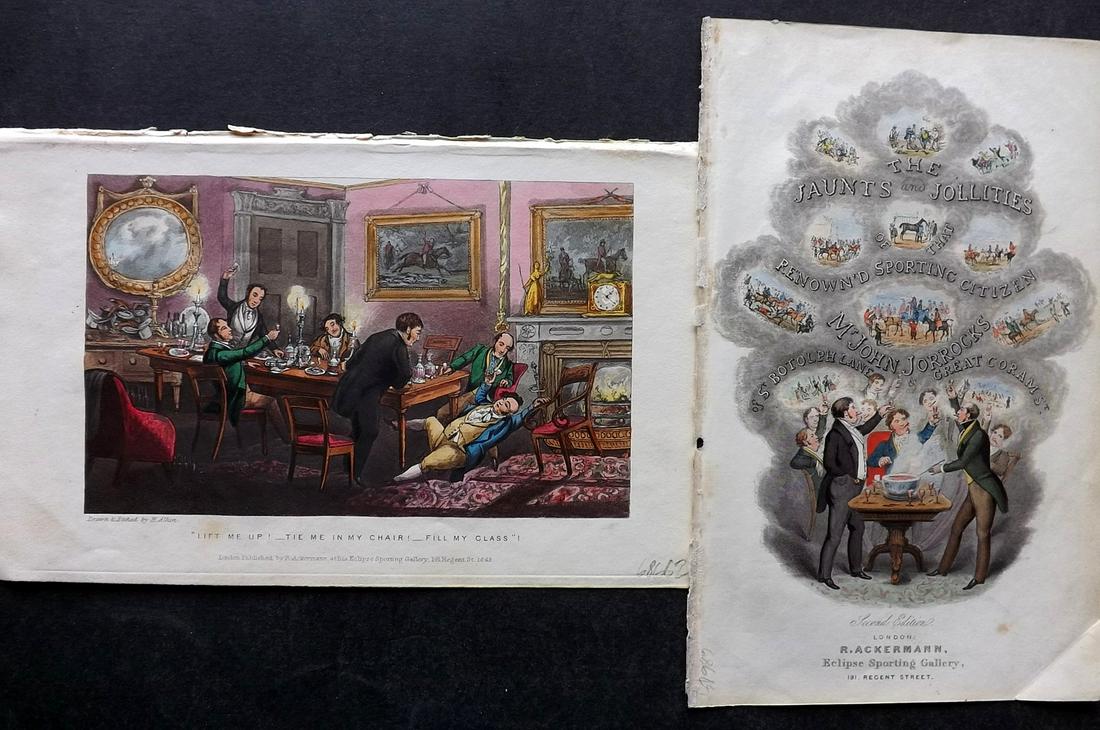 Alken, Henry 1843 Pair of Hand Col Satire Prints (1 of 2)