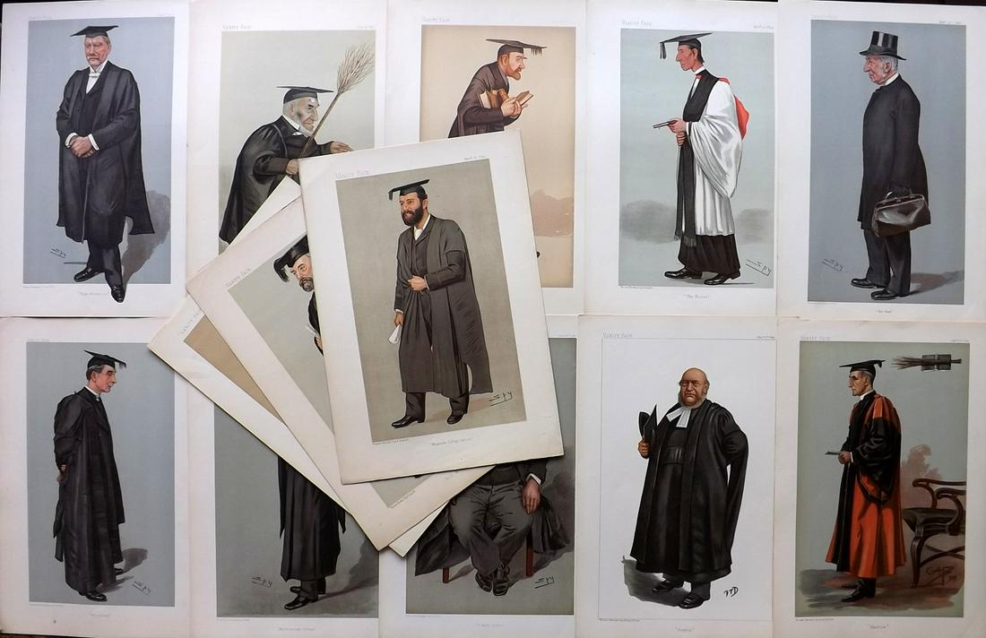 Vanity Fair Prints 19th Cent. Lot of 13 Teachers (1 of 2)