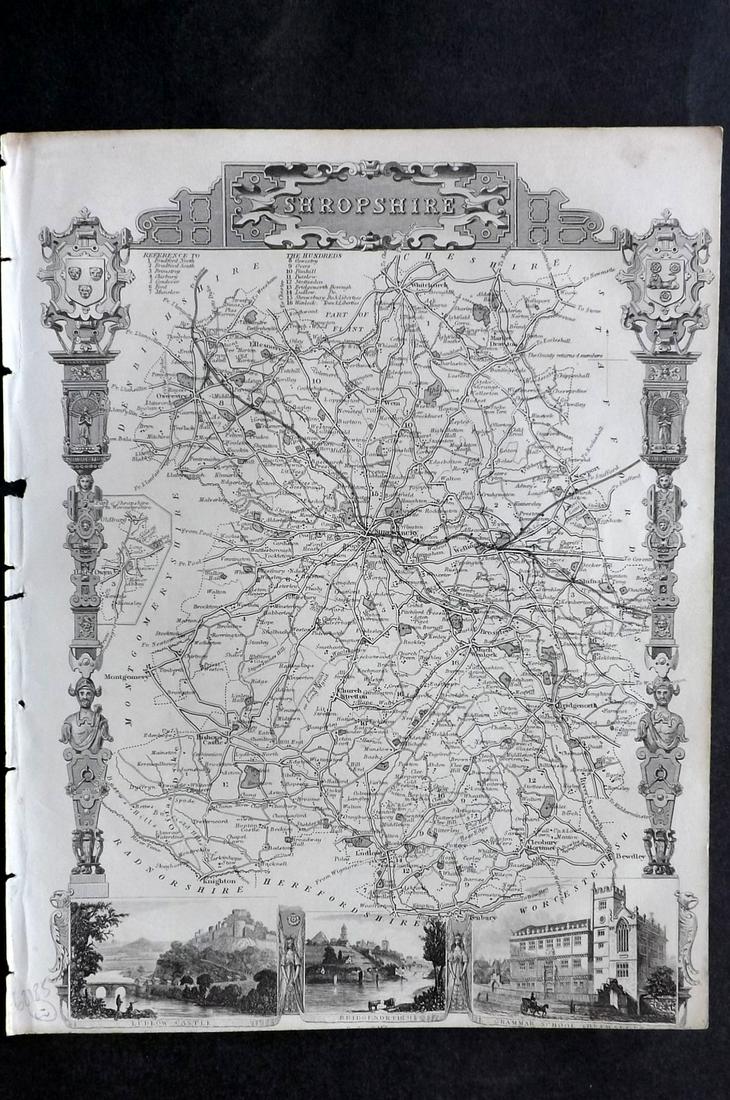 Moule, Thomas C1845 British Map. Shropshire (1 of 2)