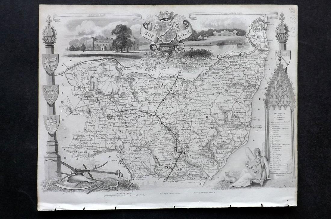 Moule, Thomas C1845 British Map. Suffolk (1 of 2)