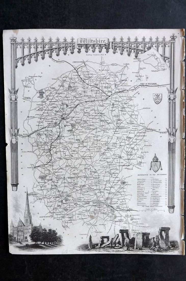 Moule, Thomas C1845 Map. Wiltshire Stonehenge (1 of 2)