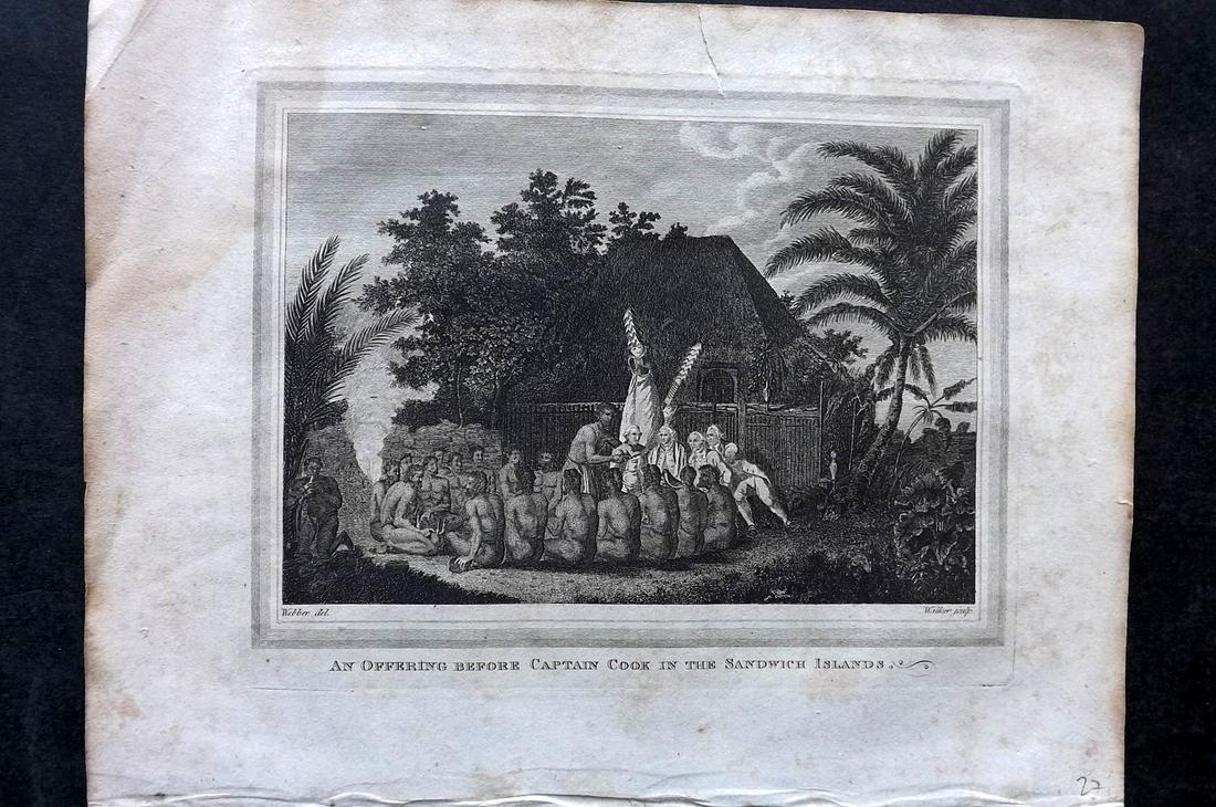 Kelly, Christopher 1816 Print. Capt. Cook at Hawaii (1 of 2)