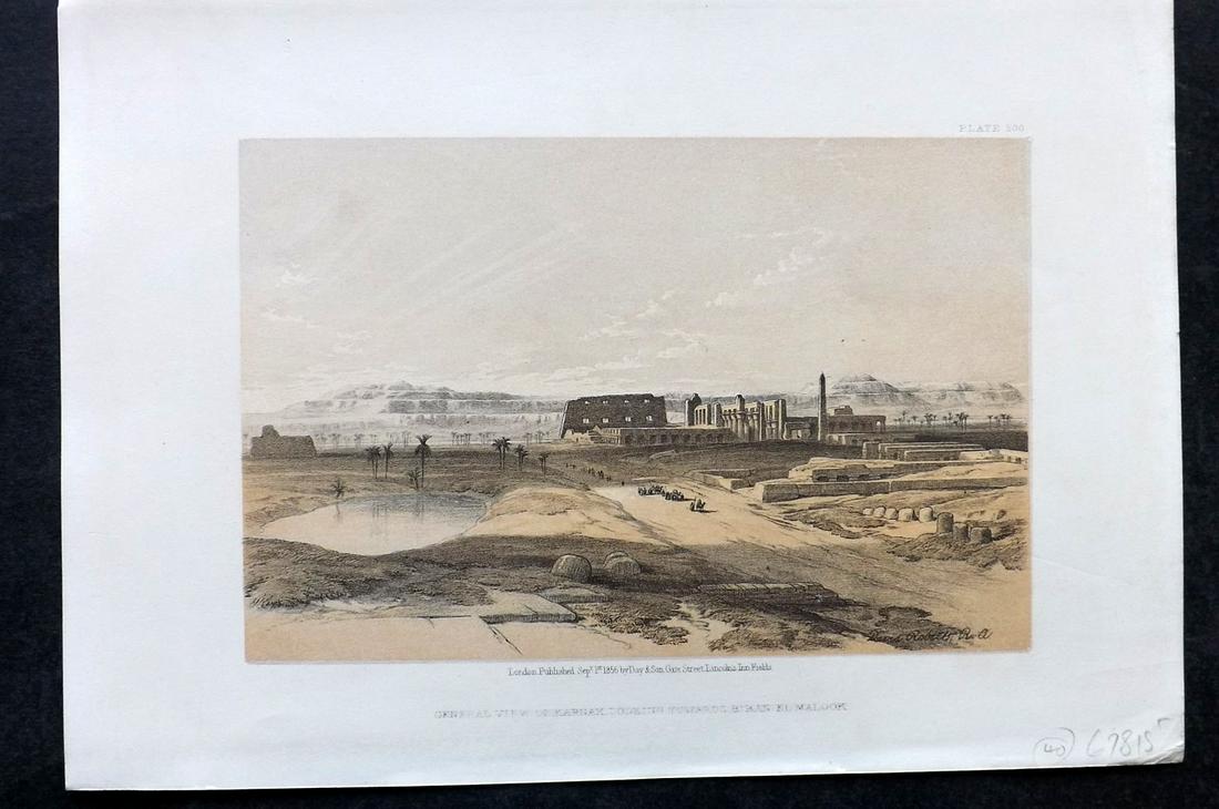Roberts, David 1856 Print. Karnak, El Malook 200 (1 of 2)