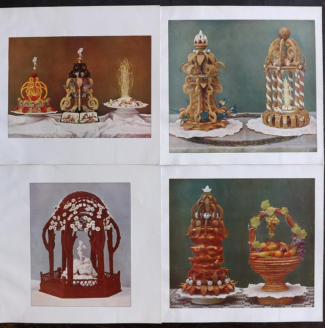 Weber, Johannes 1923 Lot of 4 Food Prints. Cakes (1 of 2)