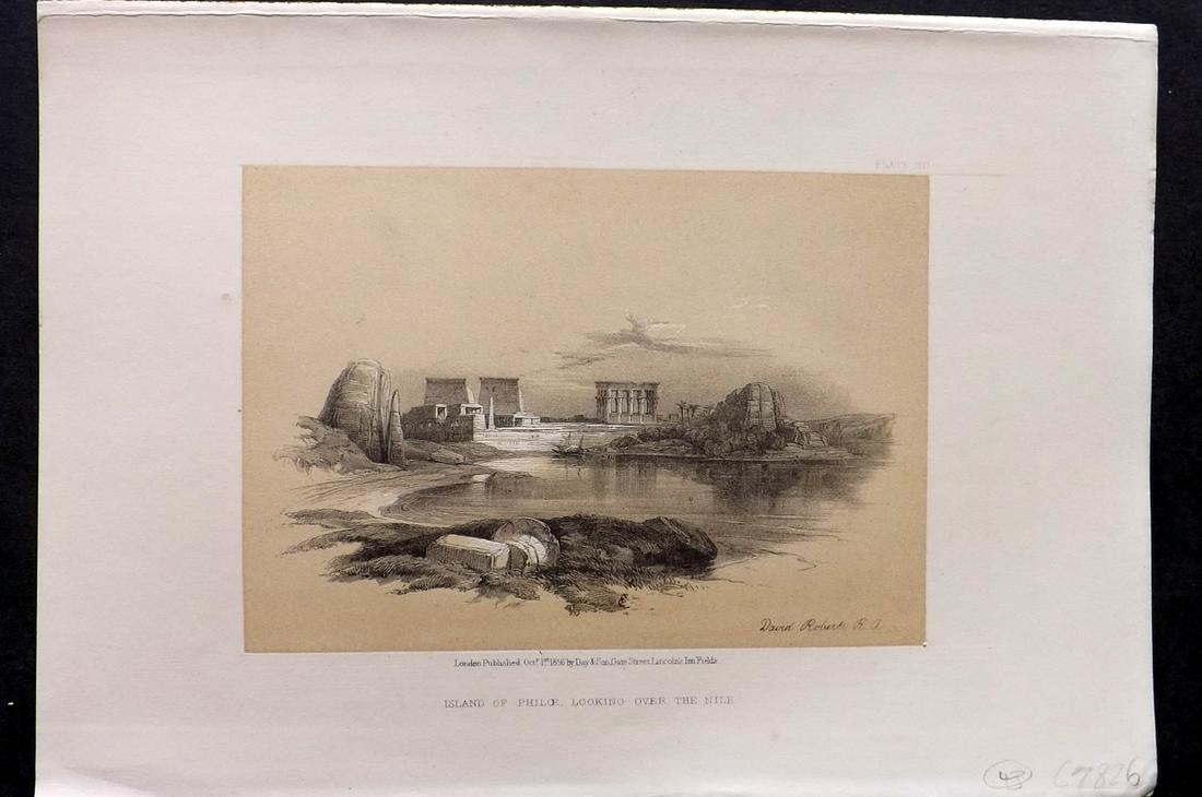 Roberts, David 1856 Print. Island of Philae 211 (1 of 2)