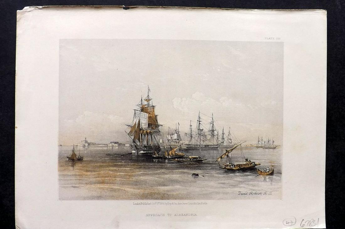 Roberts, David 1856 Approach to Alexandria, Ships 216 (1 of 2)