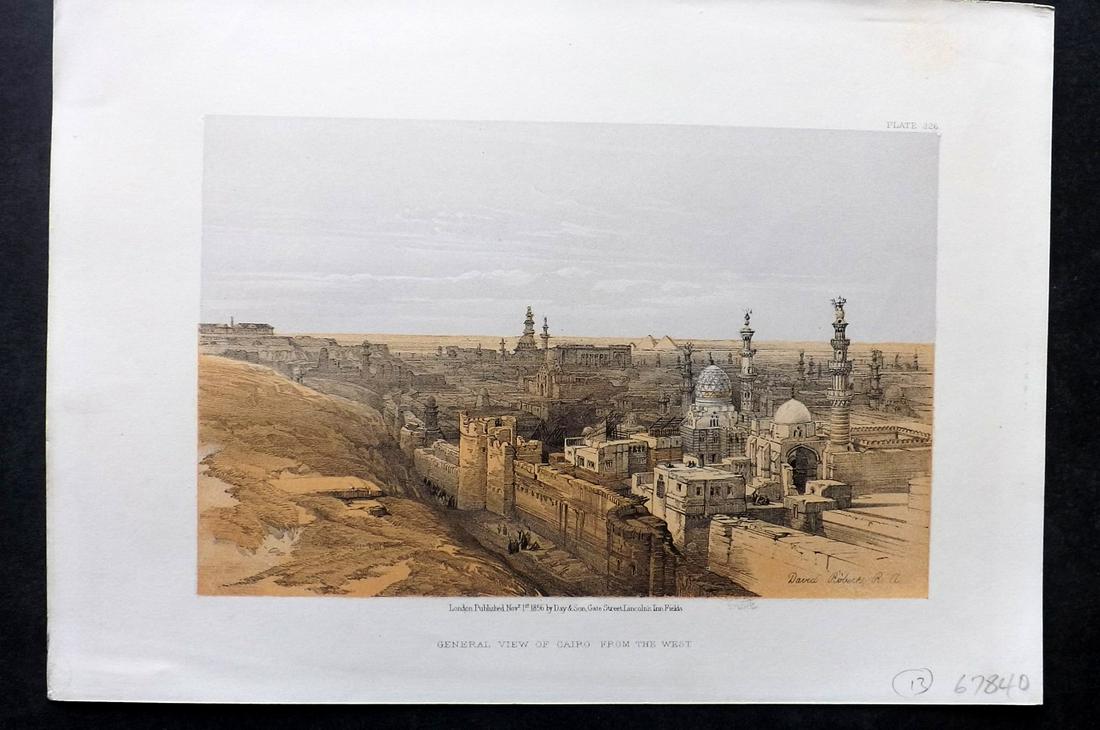 Roberts, David 1856 Print. General View of Cairo 226 (1 of 2)