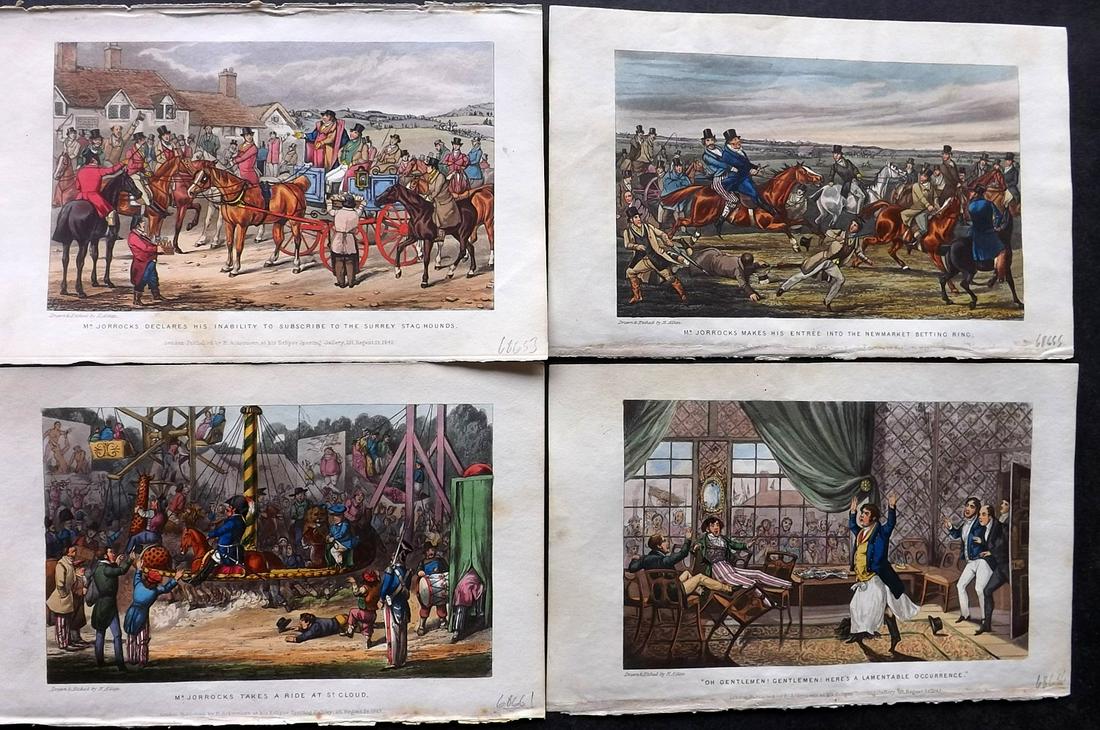 Alken & Jorrocks 1843 Lot 4 HCol Sporting Satire Prints (1 of 2)