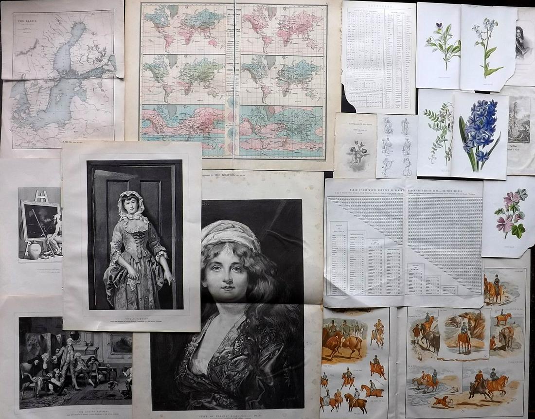 Mix Prints 19th Cent. Lot of 18 Prints (1 of 2)