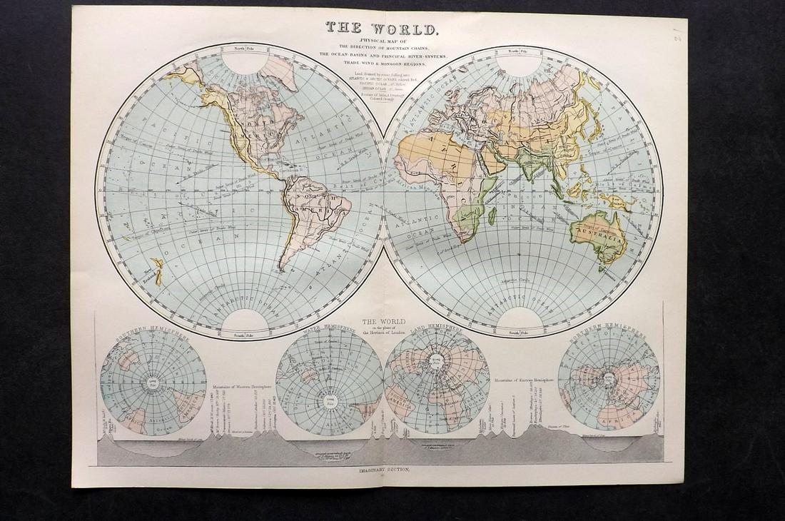 Nat. Encyclo. C1875 Map. World Hemispheres (1 of 2)