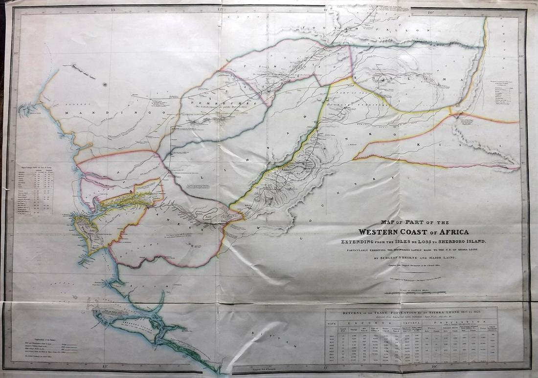 Wyld, James 1840 LG Hand Col Map. West Africa (1 of 2)