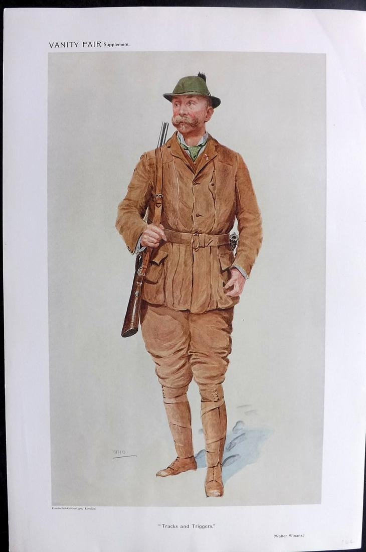 Vanity Fair Print 1909 Walter Winans, Game Hunter (1 of 1)