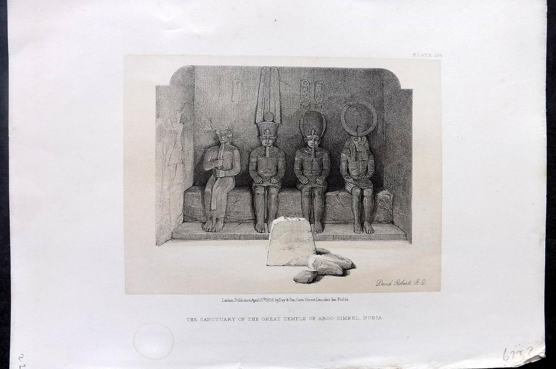 Roberts, David 1856 Print. Temple, Aboo-Simbel 138 (1 of 2)