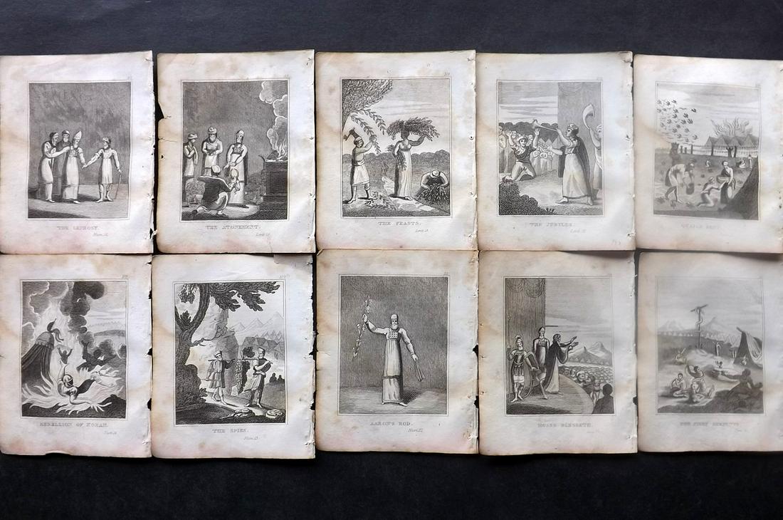 Watkins, I.B. C1825 Lot of 10 Miniature Religious Prints (1 of 2)