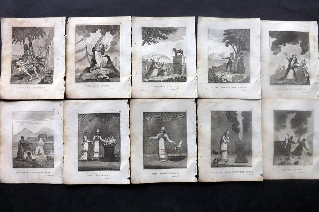 Watkins, I.B. C1825 Lot of 10 Miniature Religious Prints (1 of 2)