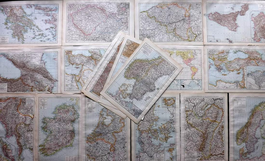 Times Atlas 1895 Mixed Lot of 18 Antique Maps (1 of 7)